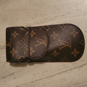 Louis Vuitton Brown and Gold Monogram Sunglasses Case
